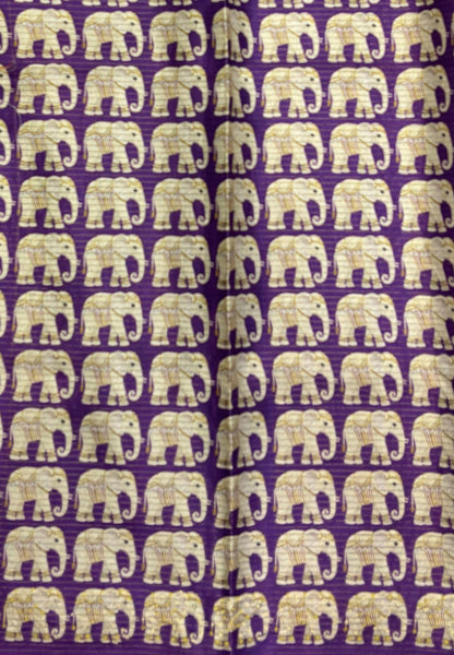 Tussar Saree-Green In Elephant Motif Border