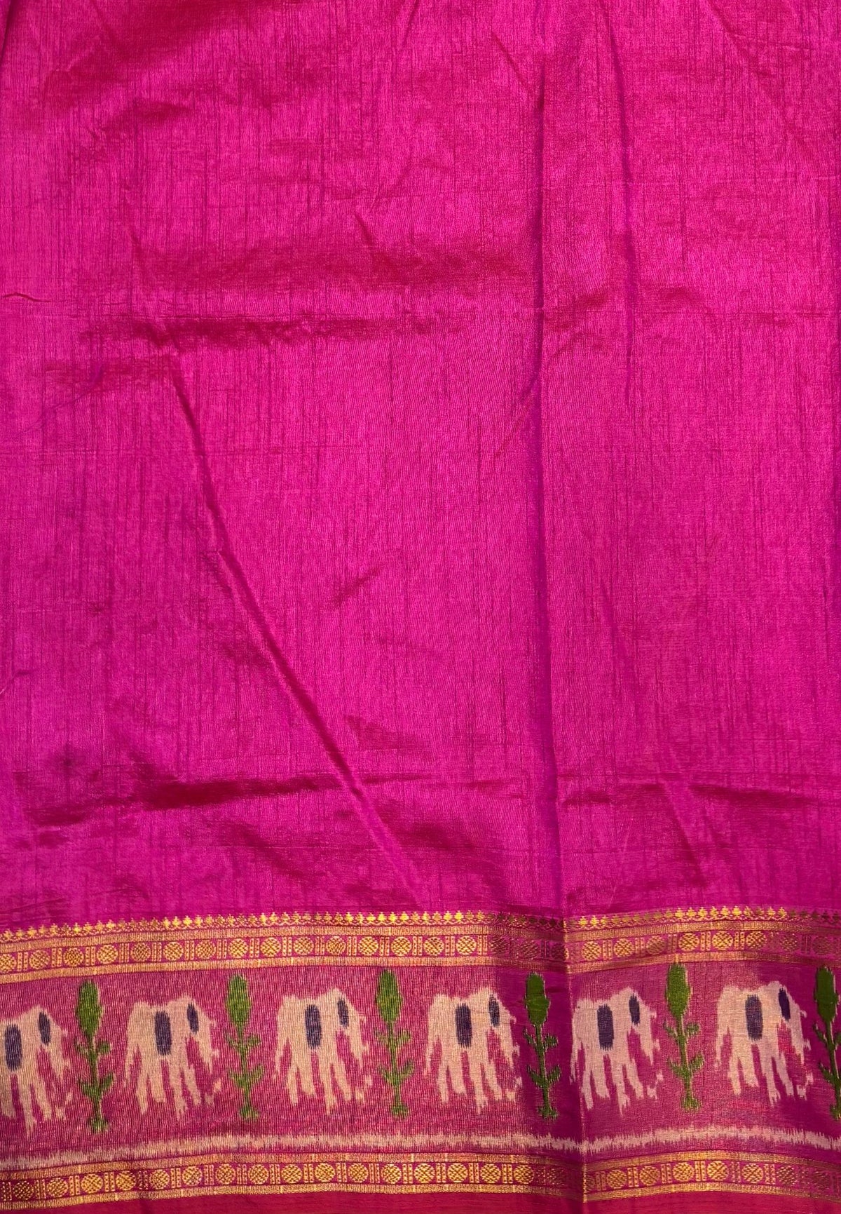 Semi Patola Saree –Magenta in Bandhini Pattern
