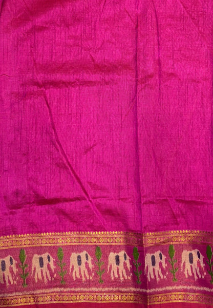 Semi Patola Saree –Magenta in Bandhini Pattern