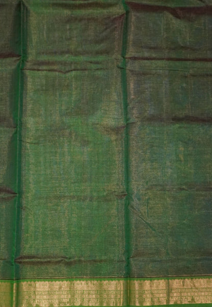 Pure Silk Cotton Saree-Brown with Contrast Border in Vairaoosi