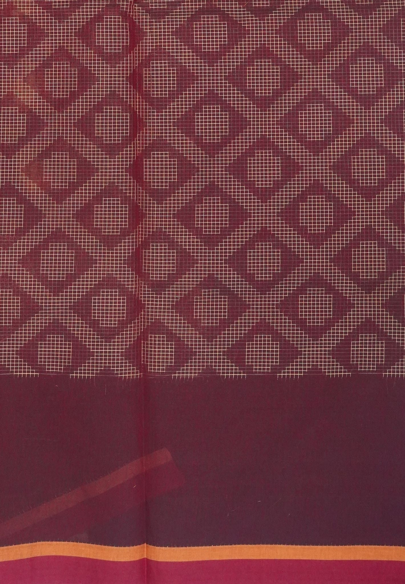 Cotton Saree-Maroon in Thread Work