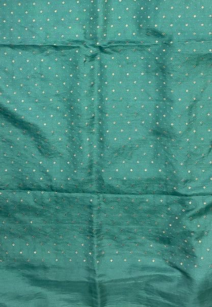 Gaji Silk Saree-Sea Green with Jumka Zari Butta