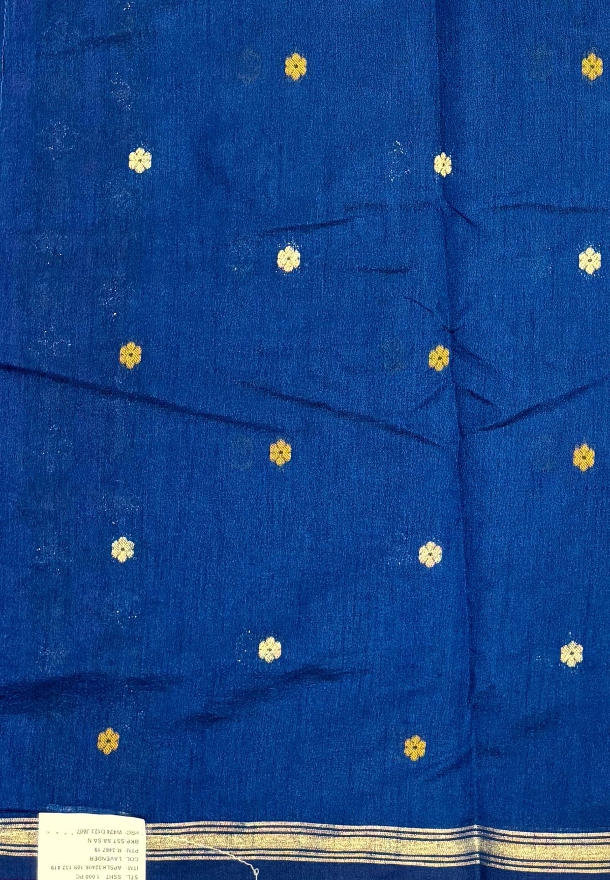 Gaji Silk Saree-Purple In Warli Tree & Elephant With Contrast Border