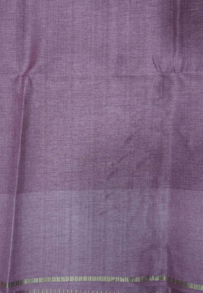 Matka Tussar Saree-Pink with Zari Checks