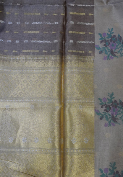 Semi Tussar Saree - Beige