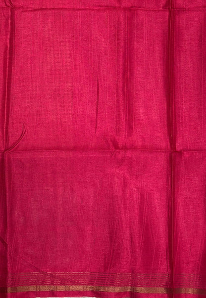Semi Tussar Saree-Brown with Podi Kattam