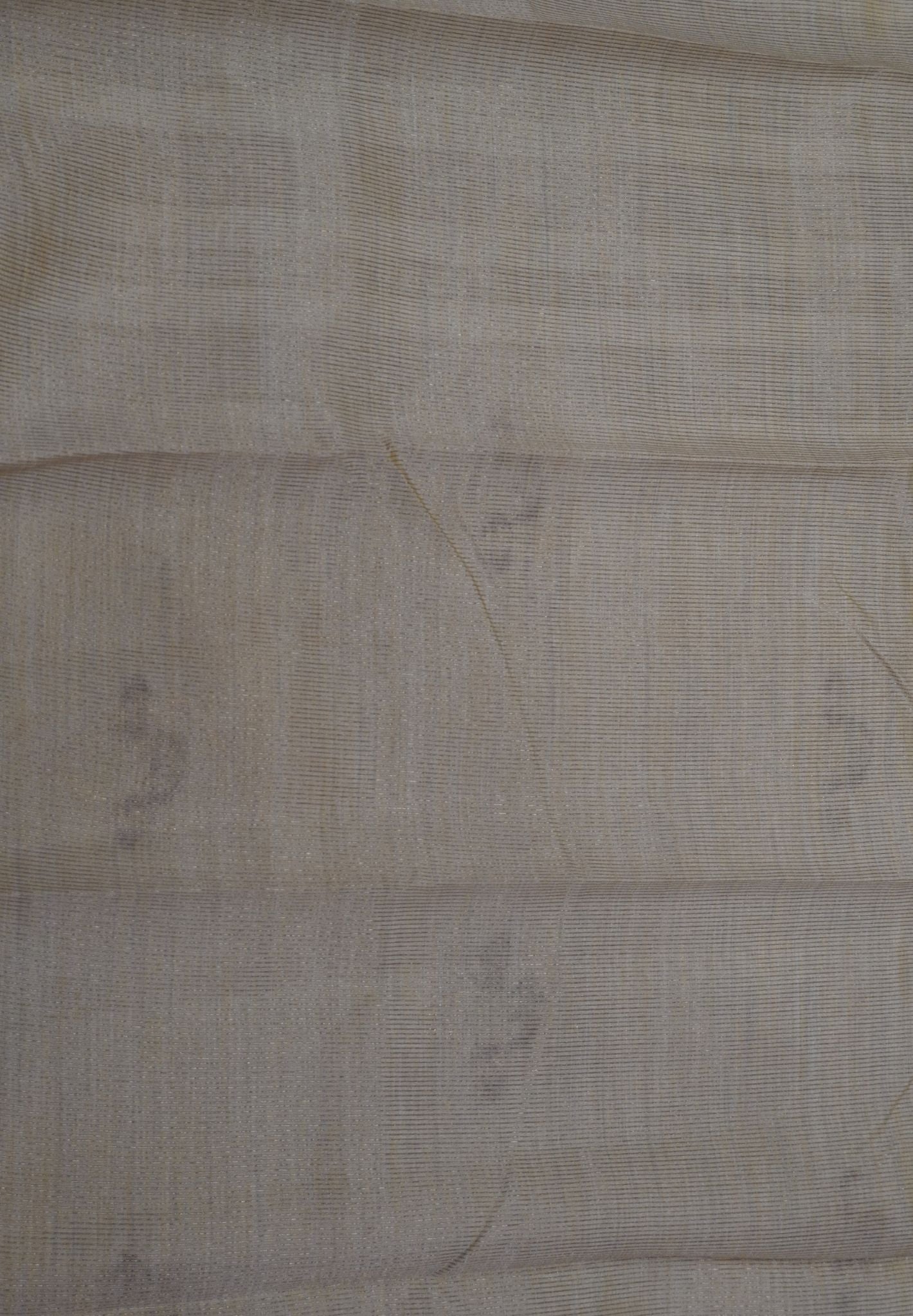Semi Tussar Saree-Off White with Floral Zari Motif