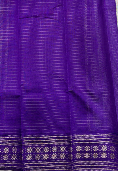 Raw Silk Saree-Elachi Green in 1000 Butta with Contrast Zari Border