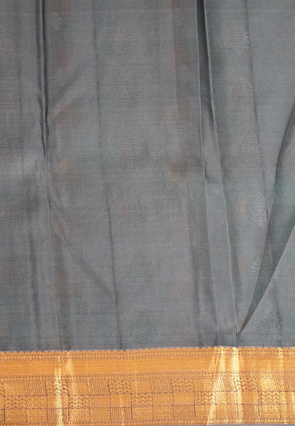 Pure Kanchipuram Silk Saree-Ramar Green with Zari Motif