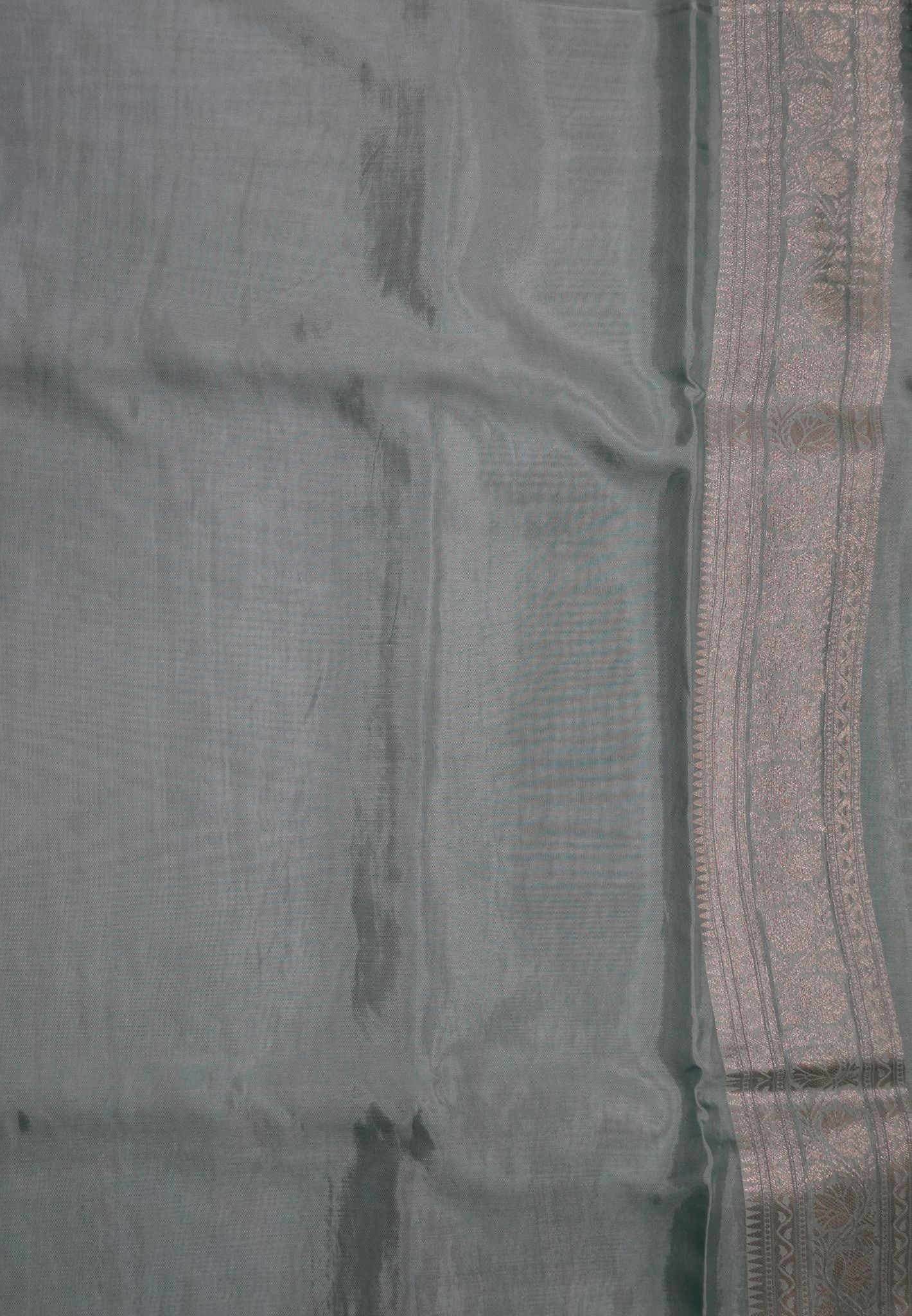 Banarasi Crepe Saree-Sea blue
