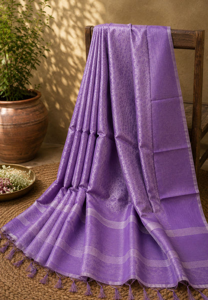 Bhagalpur Cotton Saree -Purple