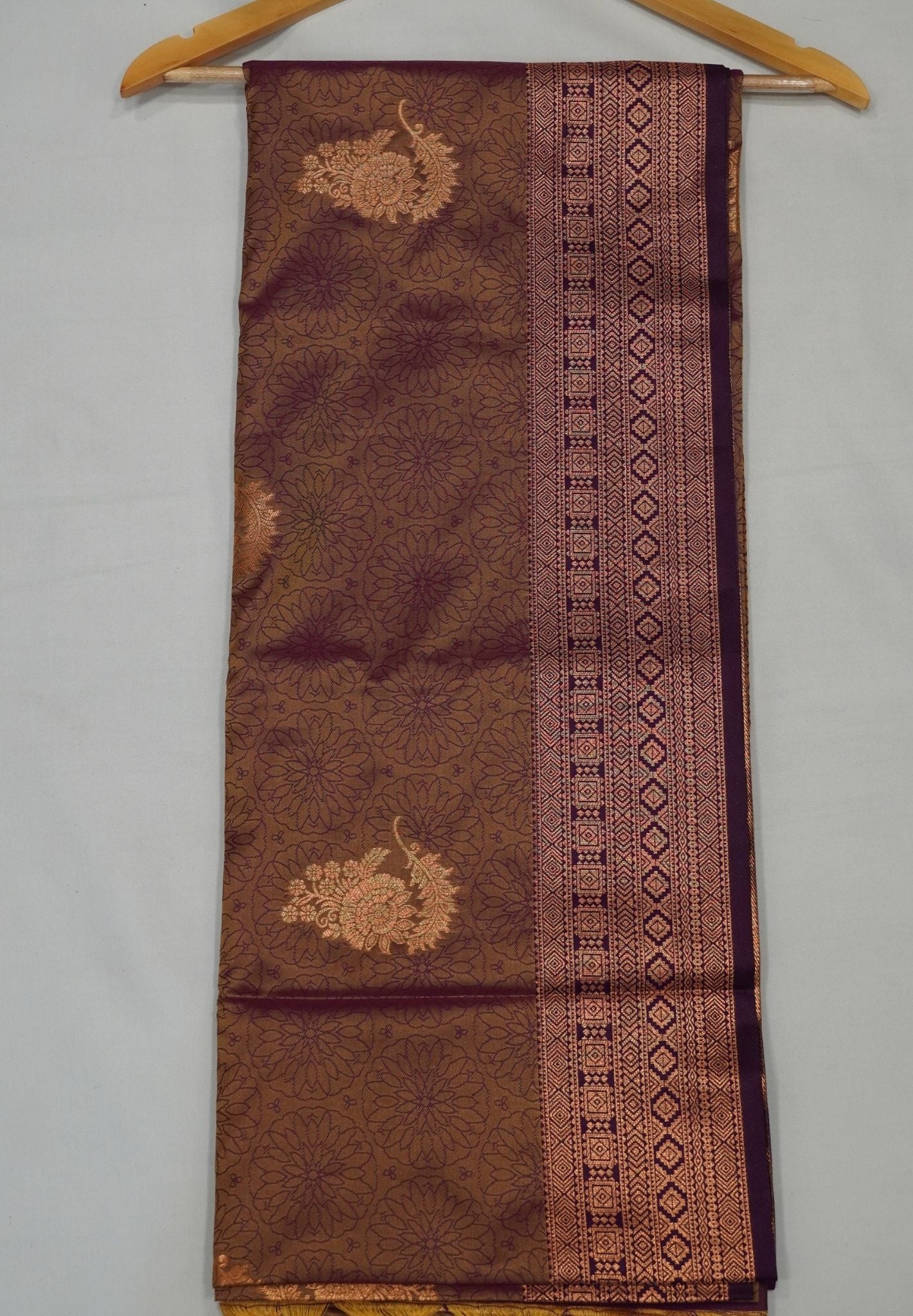 Semi Silk Saree-Golden Brown