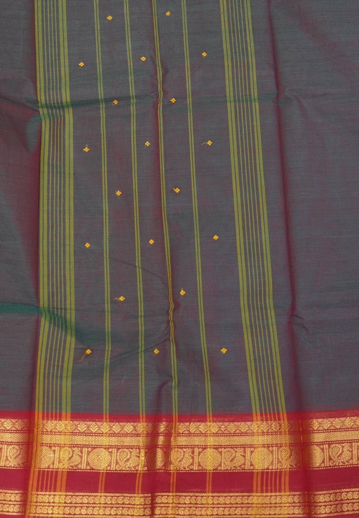 Chettinadu Cotton Saree-Pinkish Blue with Retapet Border