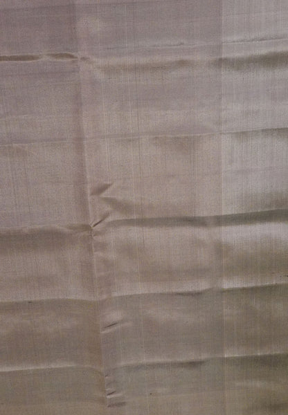 Pure Silk Saree - Dark Brown - Brown kolam