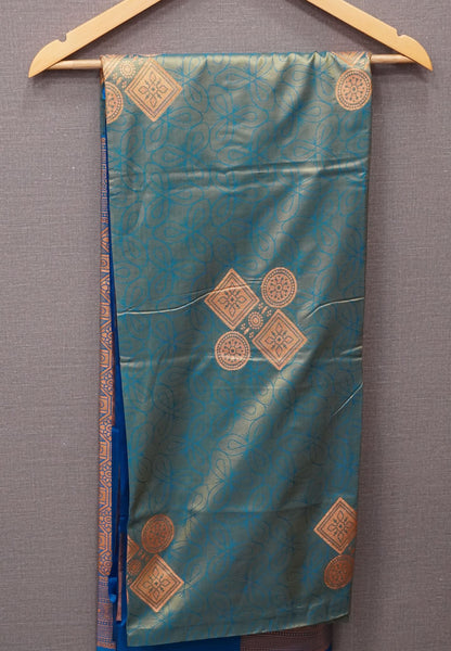 Semi Silk Saree-Peacock Blue