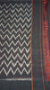 Pochampally Cotton double Ikkat Saree Red - Black thumbnail