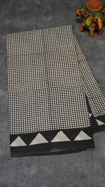 Mul Mul Cotton Saree Checks