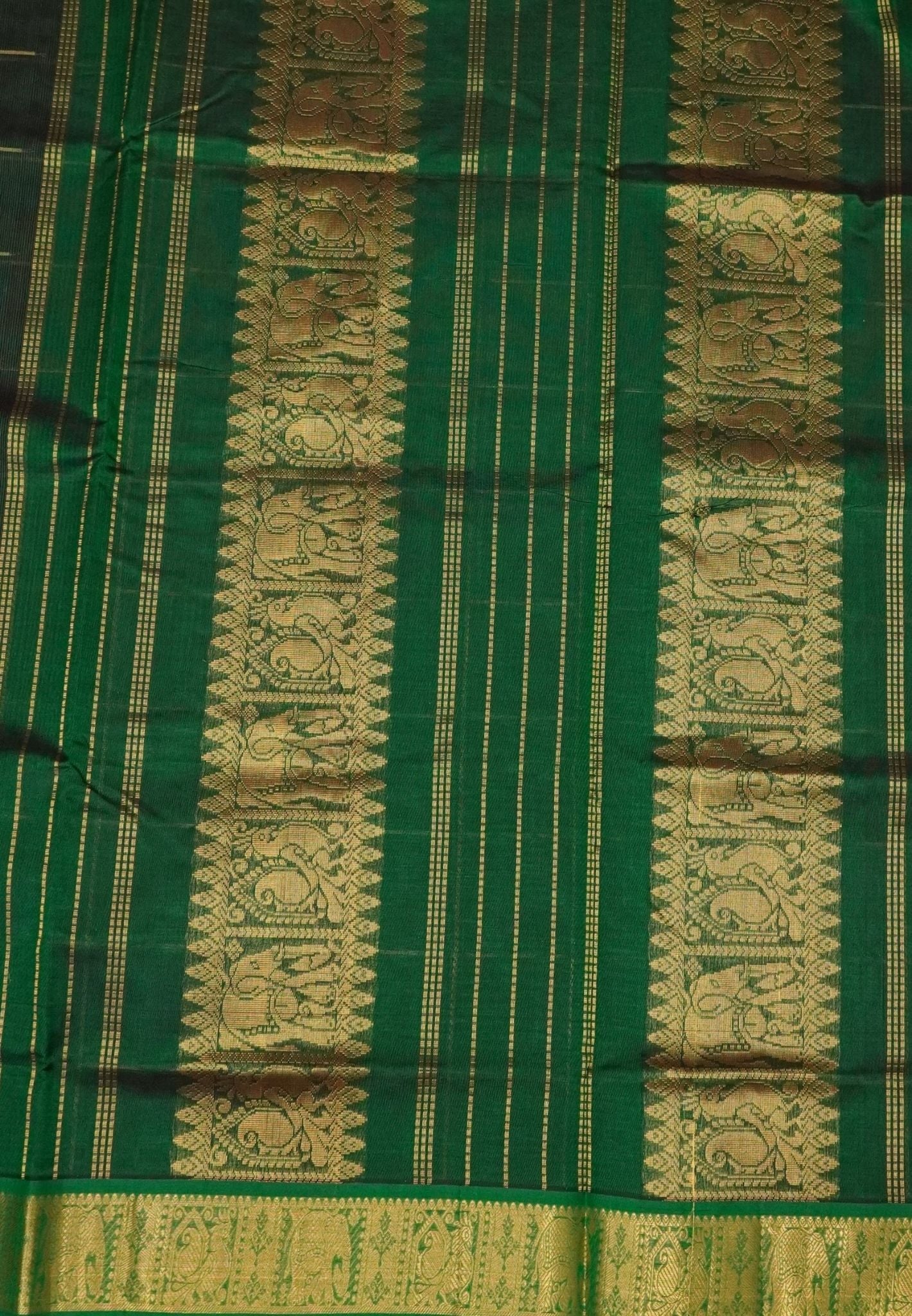 Pure Silk Cotton Saree – Maroon with Buttas in Checked Pattern