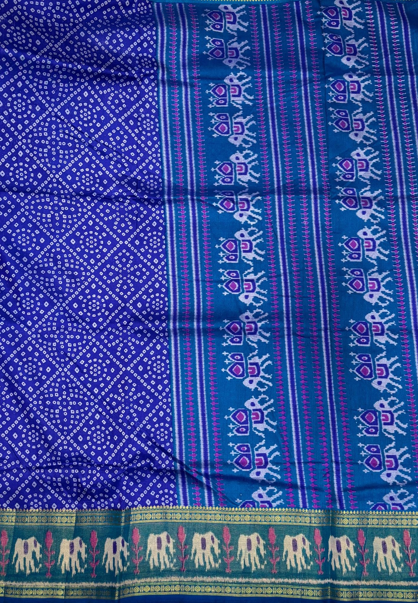 Semi Patola Saree –Violetin Bandhini Pattern