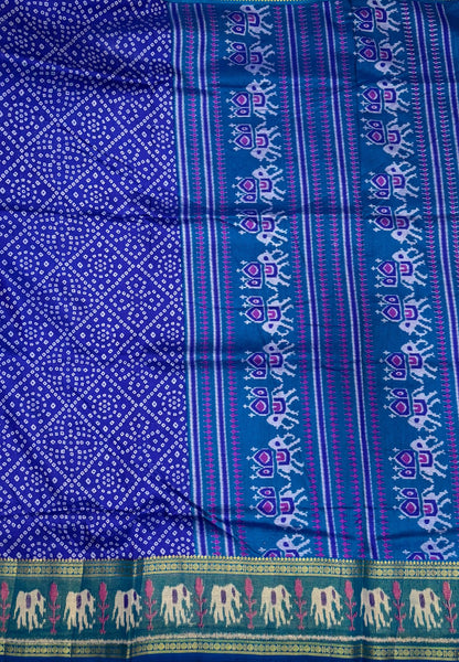 Semi Patola Saree –Violetin Bandhini Pattern