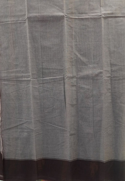 Chettinad Cotton Saree-Mauve Pink With Floral Bouquet Border