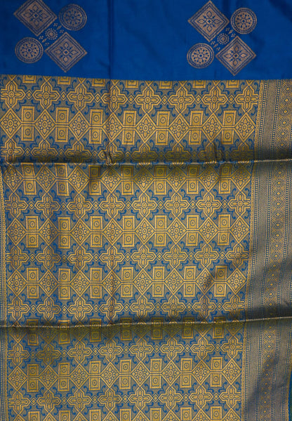 Semi Silk Saree-Peacock Blue