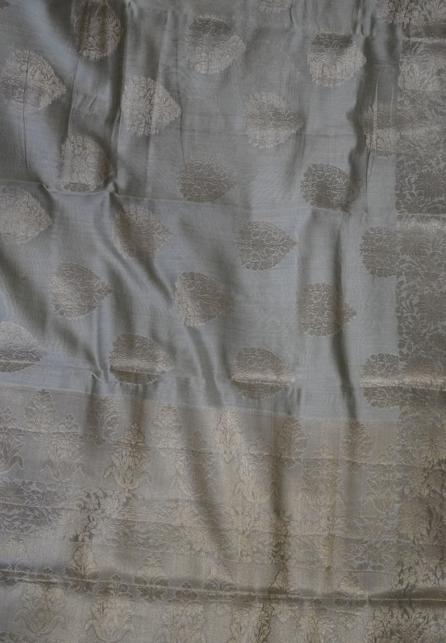Chanderi Silk Saree-Elachi Green