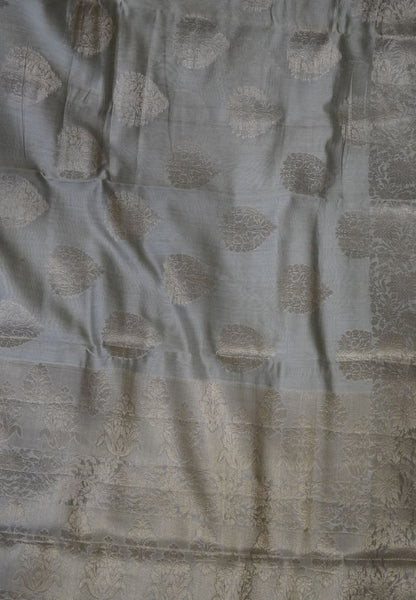 Chanderi Silk Saree-Elachi Green