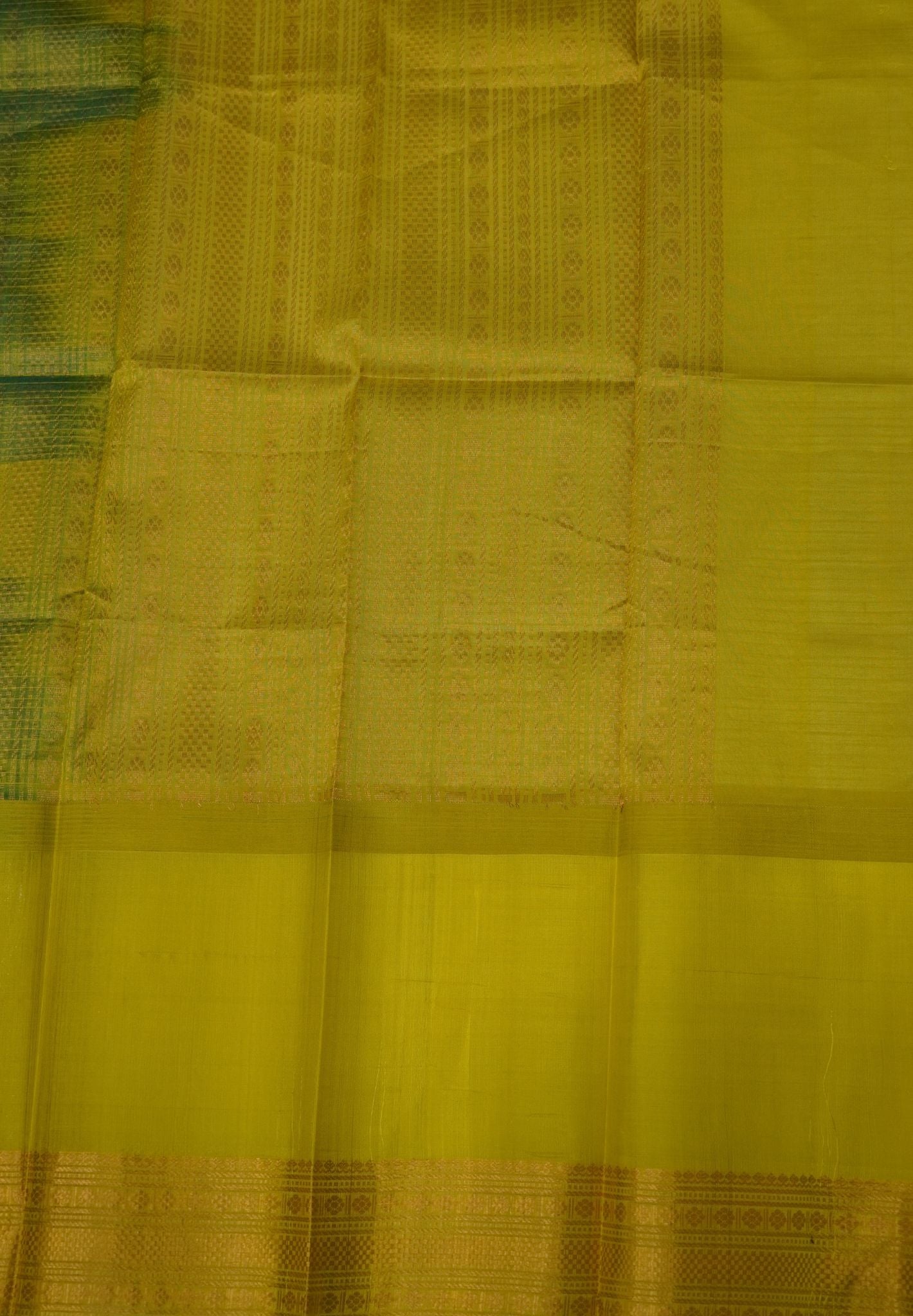 Pure Silk Cotton Saree –Sky Blue With Regal Mango Motif Border
