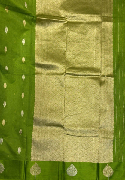 Art Silk Kota Saree-Light Green In Geometric Zari Brocade Border