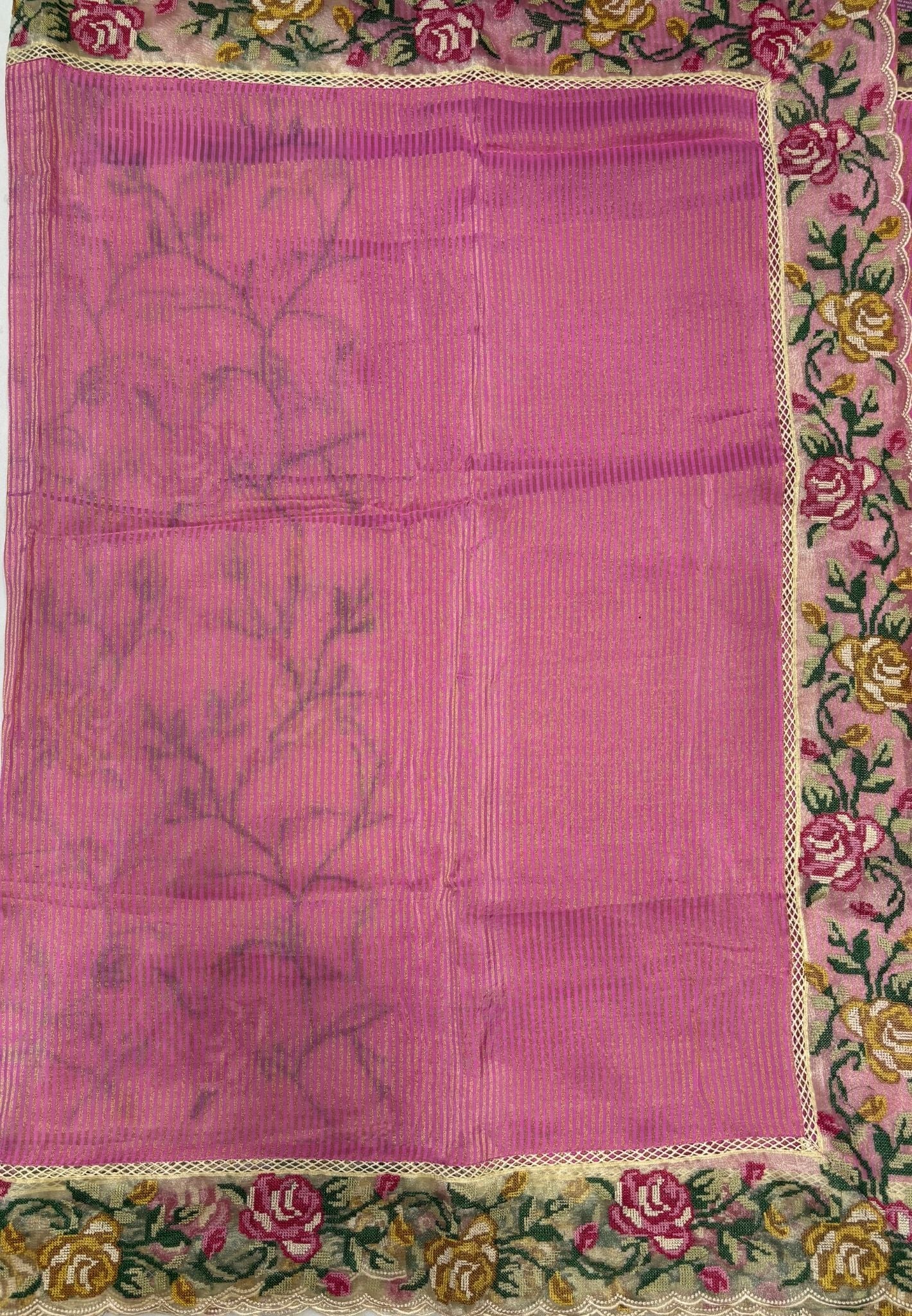 Designer Saree-Pink