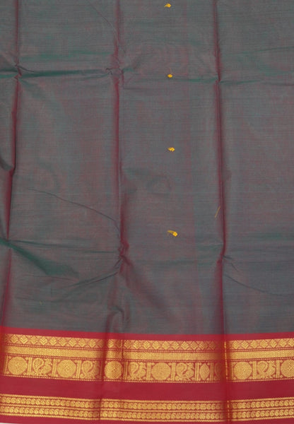 Chettinadu Cotton Saree-Pinkish Blue with Retapet Border