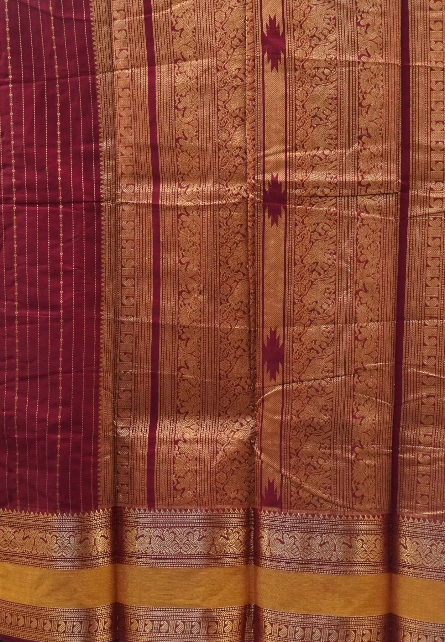 Chettinad Cotton Saree–Maroon Retpet