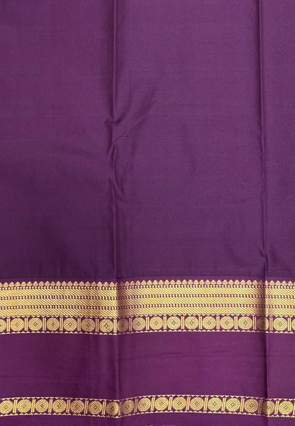 Budget Kanchipuram Saree-Ms Blue with Contrast Border