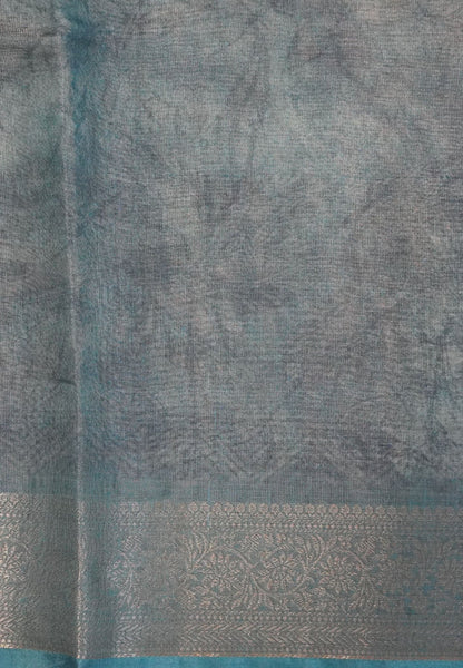Tissue Kota Saree-Blue