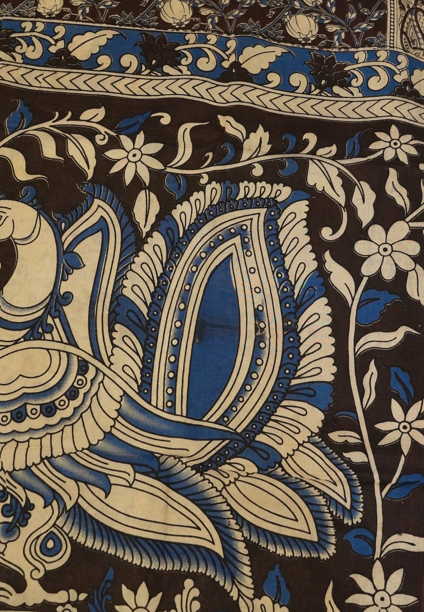 Kalamkari Silk Saree - Brown
