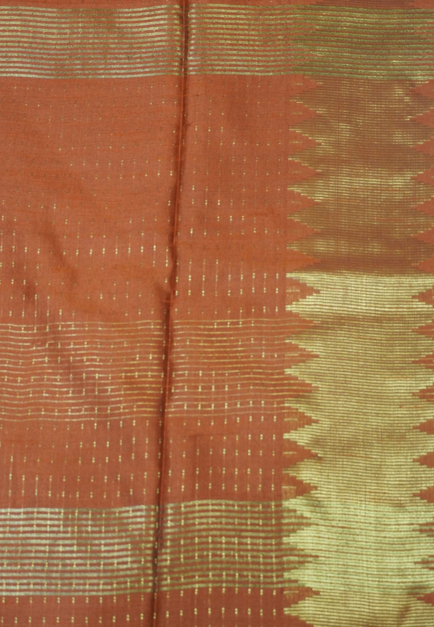 Semi Raw Silk Saree-Orange