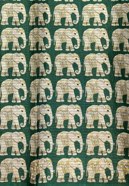 Tussar Saree-Violet In Elephant Motif Border