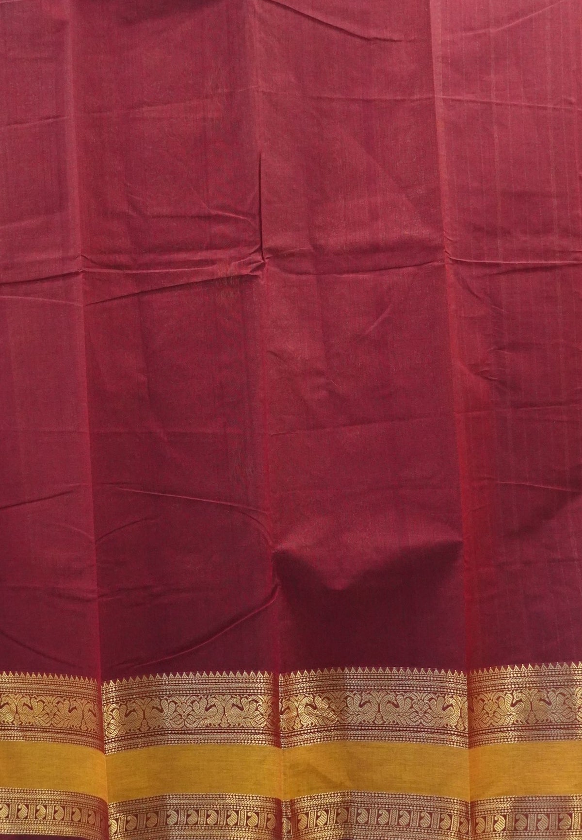 Chettinad Cotton Saree–Maroon Retpet