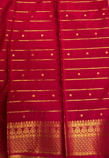 Viscose Saree-Light Brown in Checked Zari Pattern Border