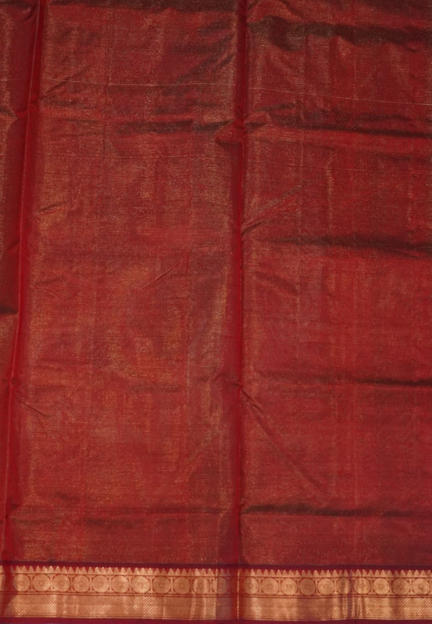 Pure Silk Cotton Saree-Green with Contrast Border in Vairaoosi