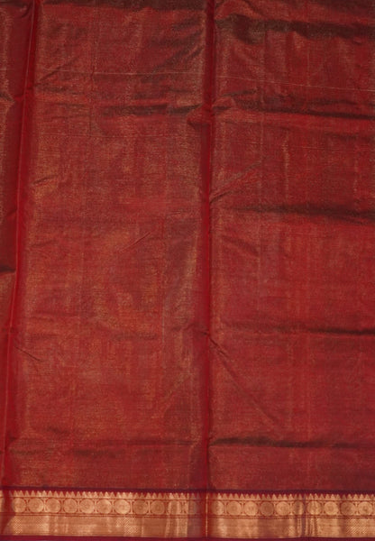 Pure Silk Cotton Saree-Green with Contrast Border in Vairaoosi