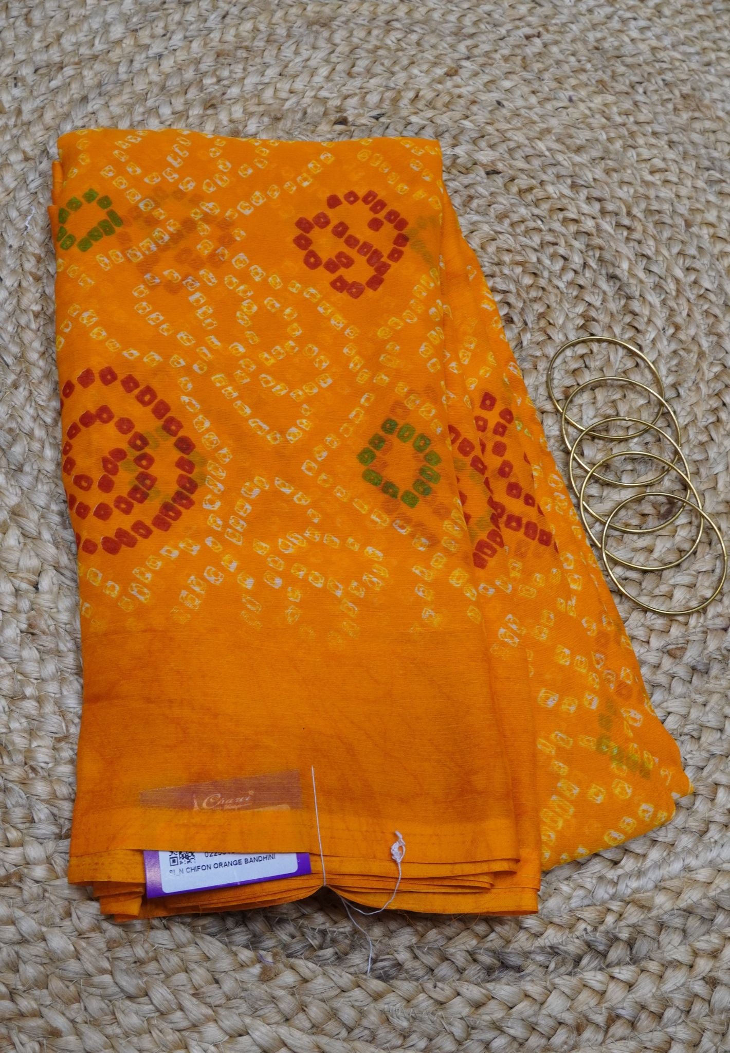 Chiffon Saree -Orange