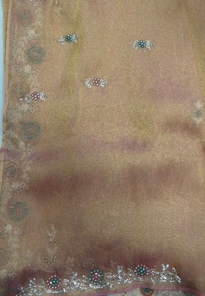 Designer Saree-Light Pale Orange