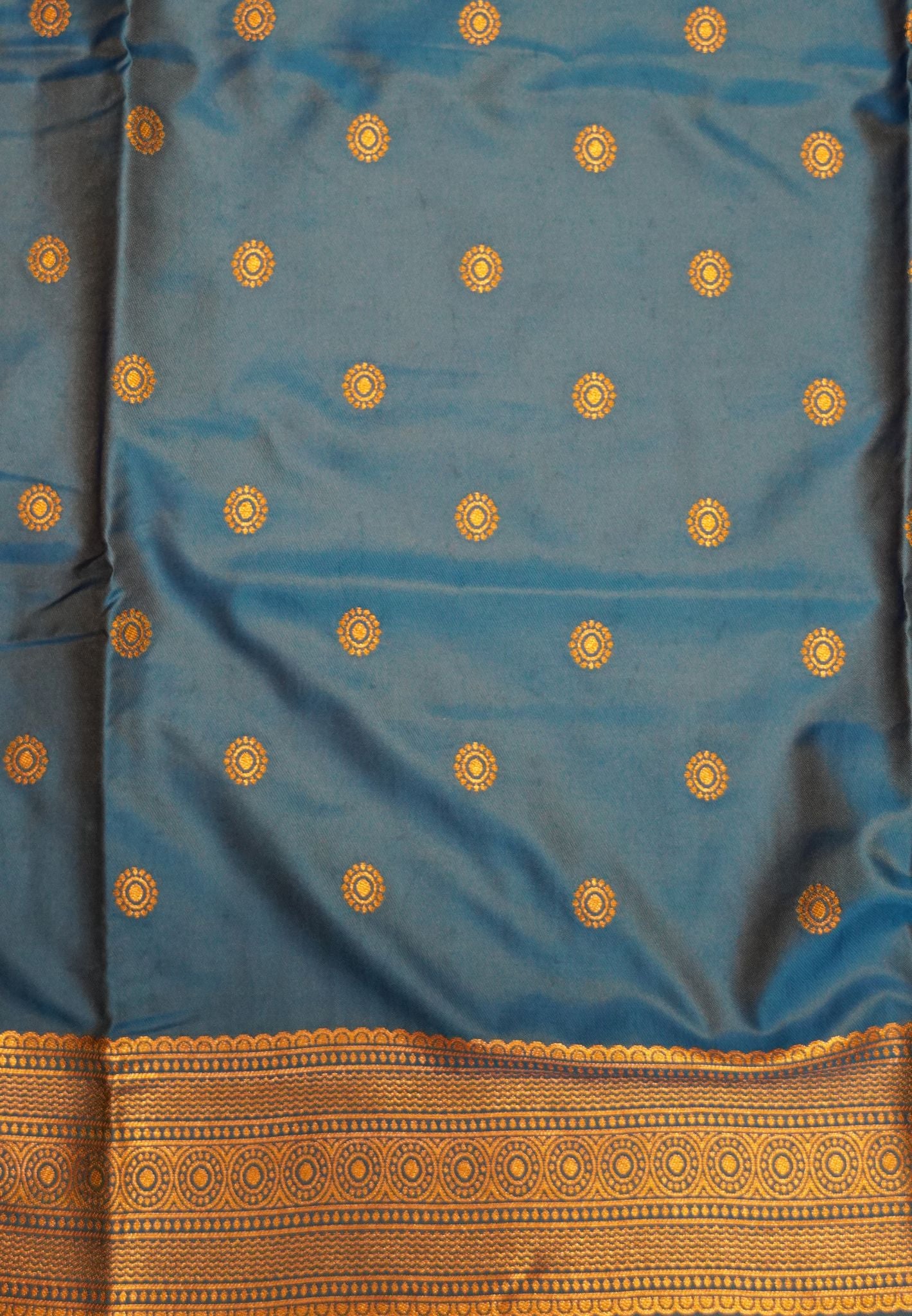 Semi Silk Saree-Peacock Blue