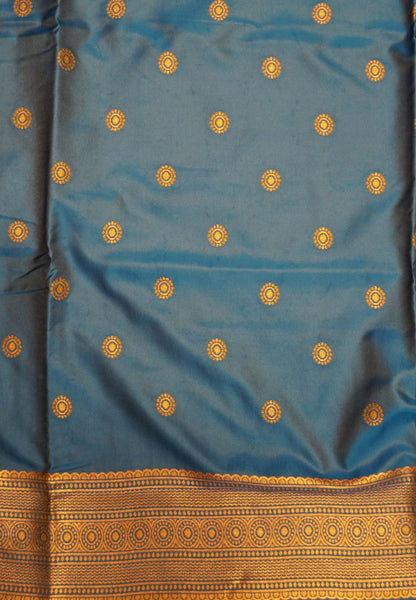 Semi Silk Saree-Peacock Blue