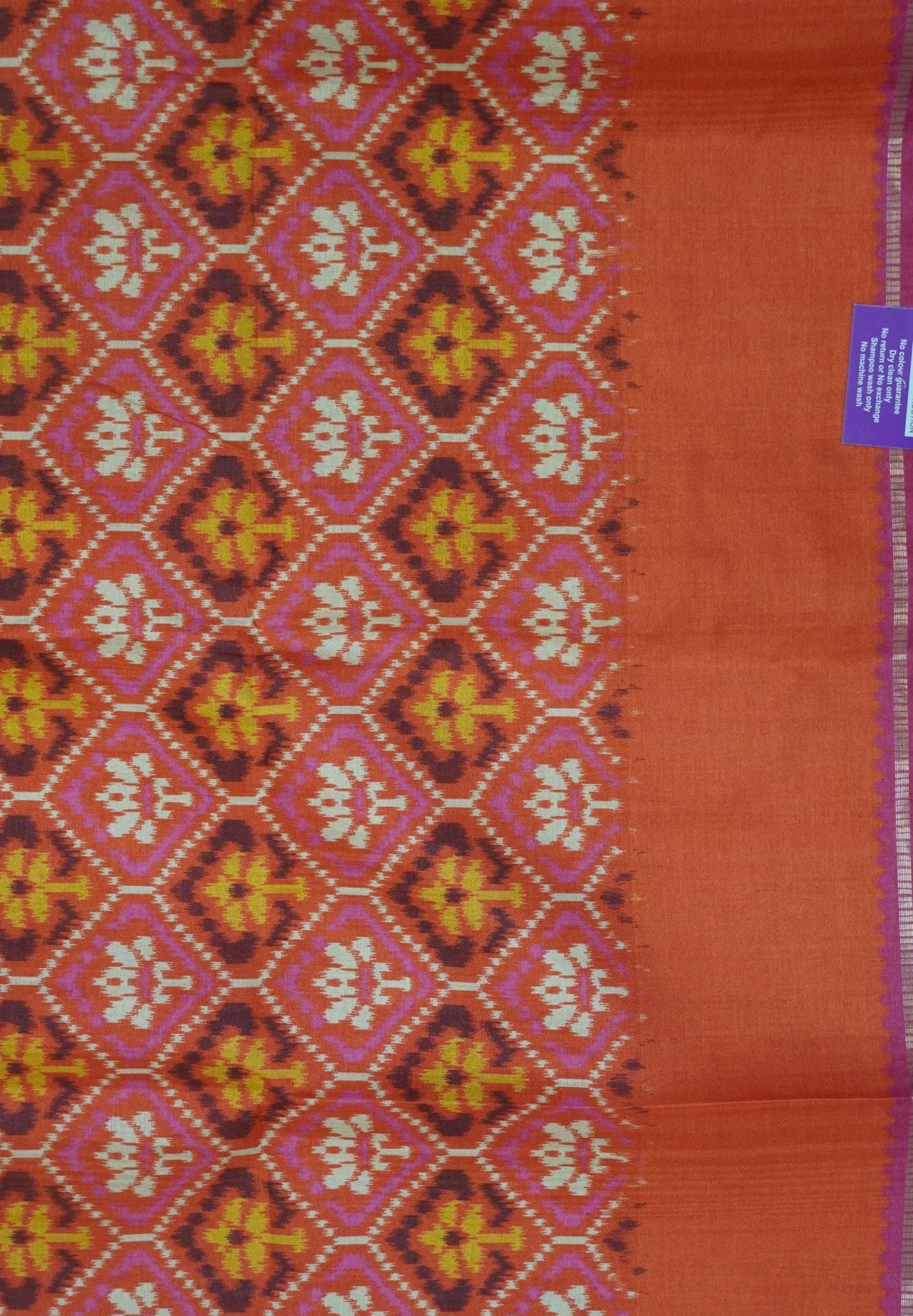 Semi Matka Tussar Saree-Pink with Contrast Border and Zari Checks
