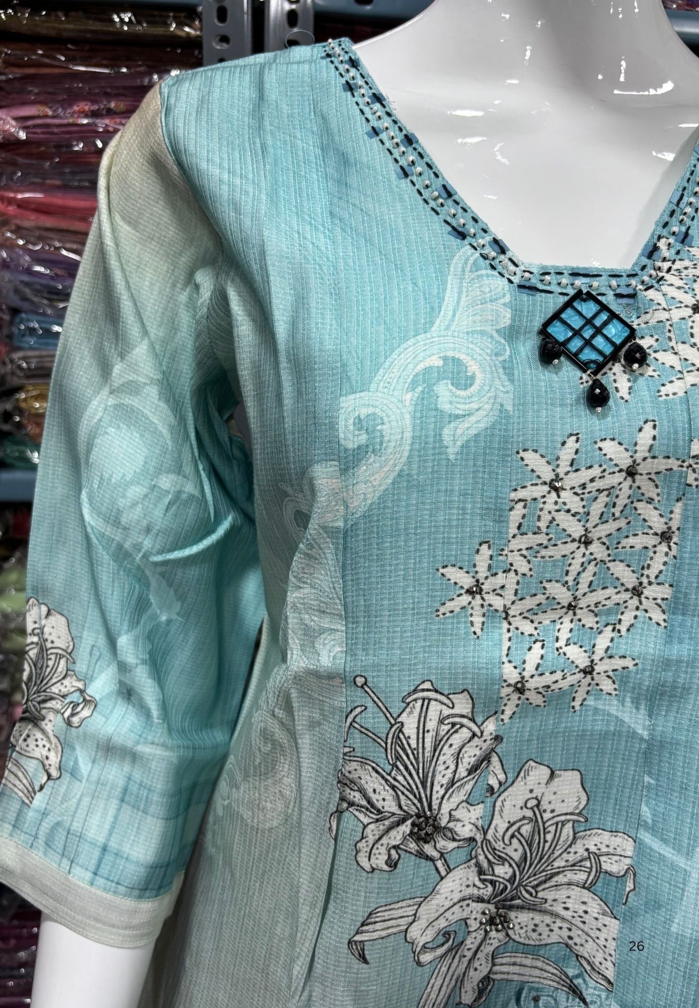 Aqua Blossom Cord Set
