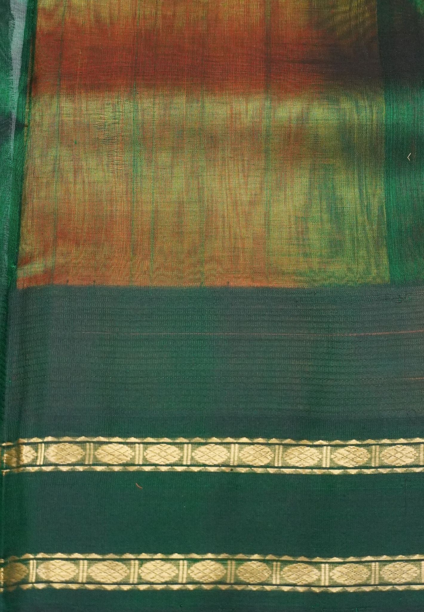 Pure Silk Cotton Saree-Orange