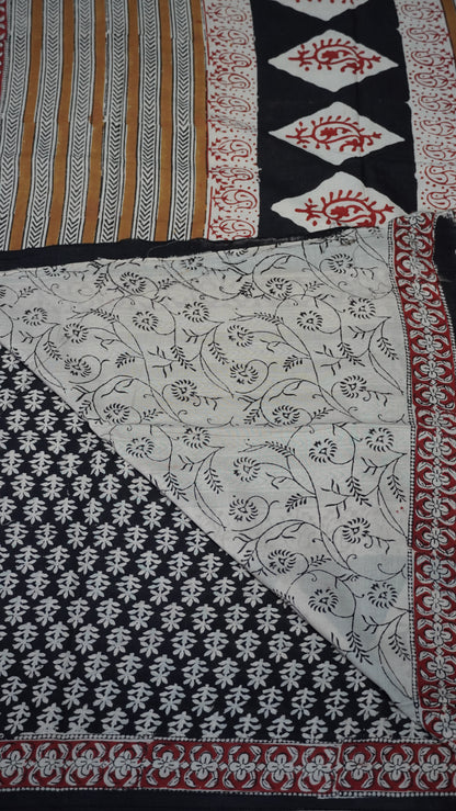 Mul Mul Cotton Saree Floral